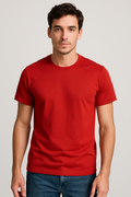 Vasthr Classic Cardinal Red T-Shirt – Premium Cotton