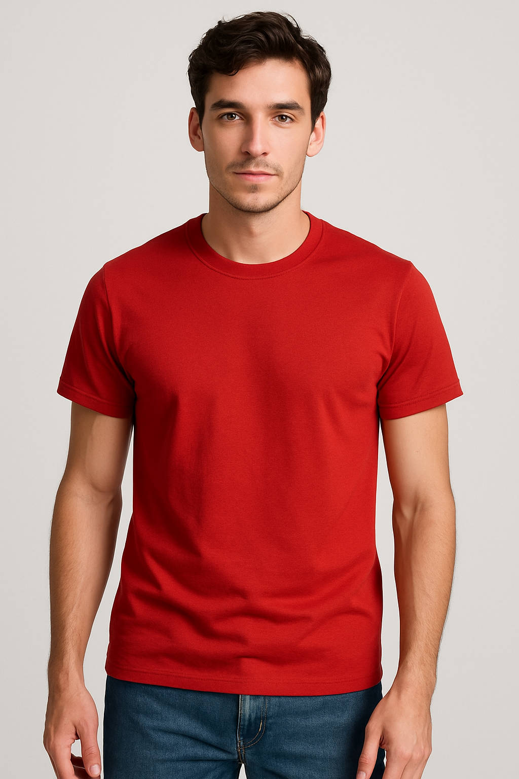 Vasthr Classic Cardinal Red T-Shirt – Premium Cotton