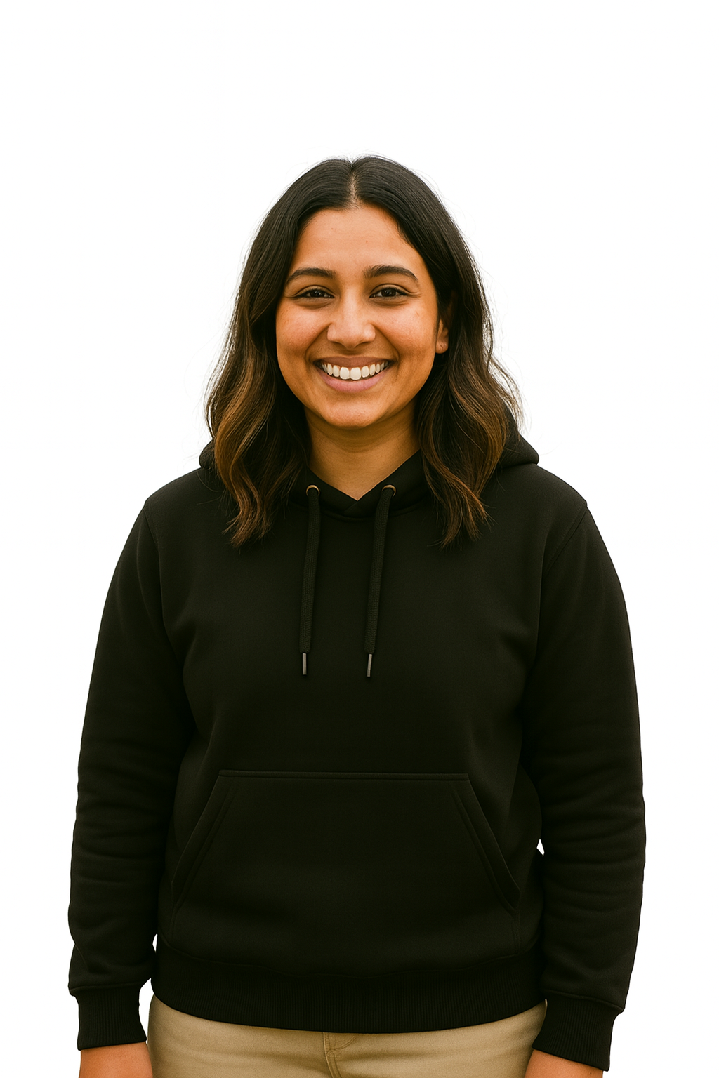 Vasthr Classic Black Hoodie – Unisex Cotton Fleece Streetwear