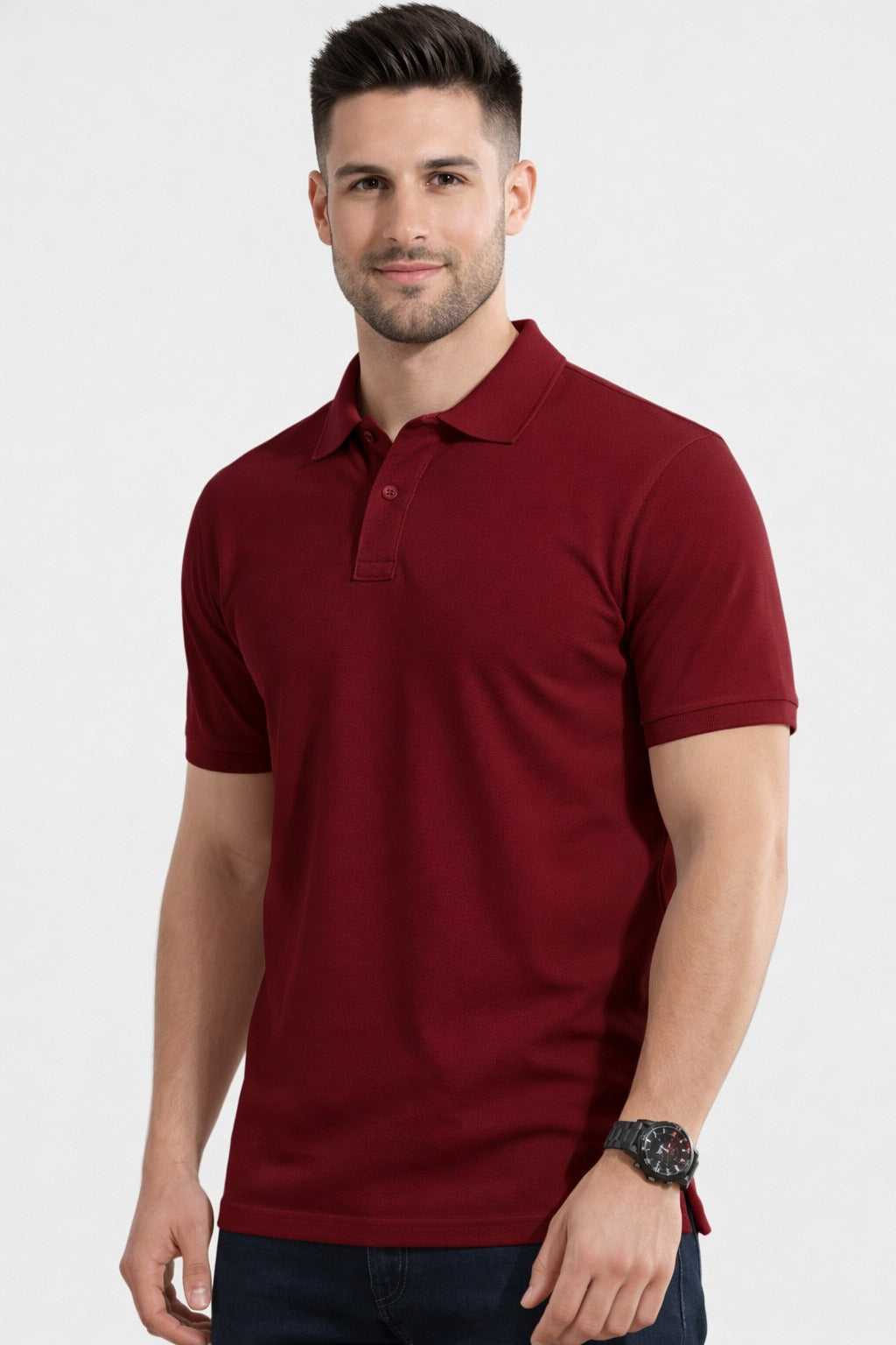 Classic Maroon Polo T-Shirt – Premium Essential Edition - Vasthr
