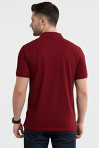 Classic Maroon Polo T-Shirt – Premium Essential Edition - Vasthr