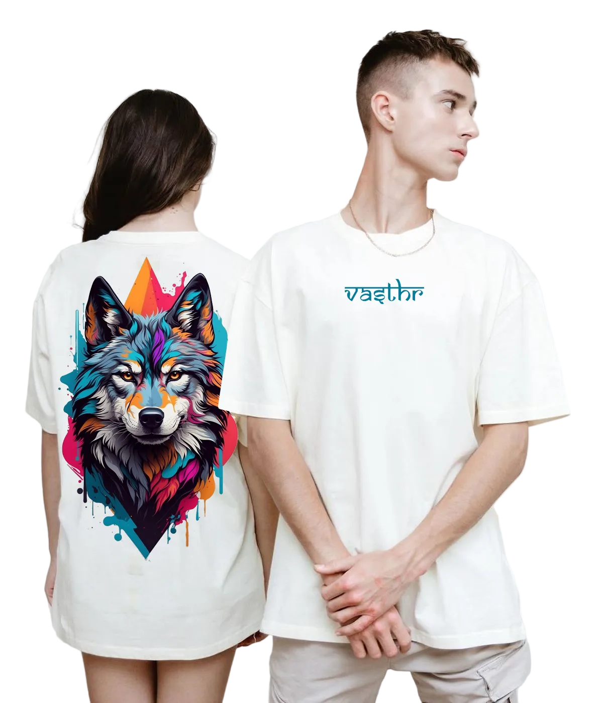 Wolf Spirit Graphic T-Shirt for Men – Bold Streetwear Edition by Vasthr