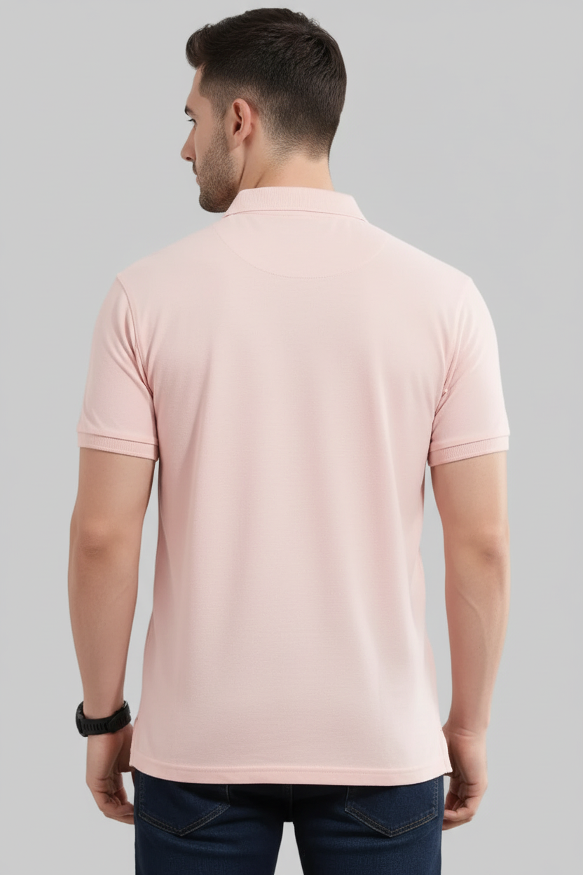 Blush Classic Premium Pique Polo T-Shirt – Soft Pink - Vasthr