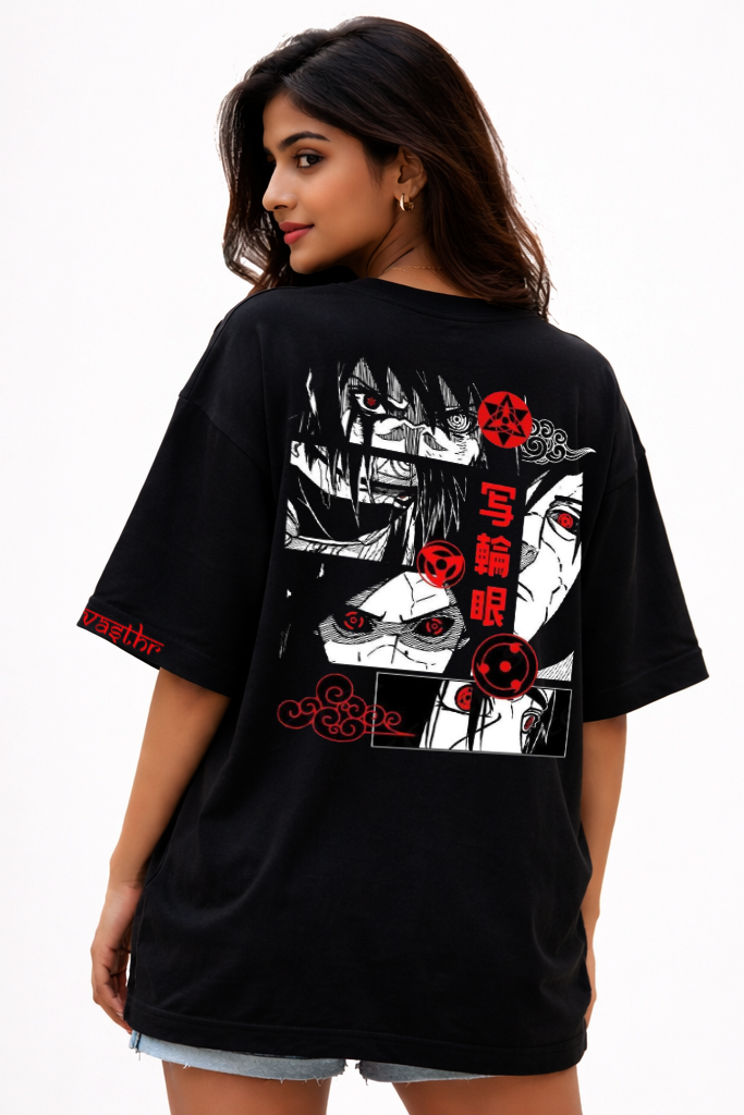 Vasthr Anime Oversized T-Shirt – Red Eye Curse Edition