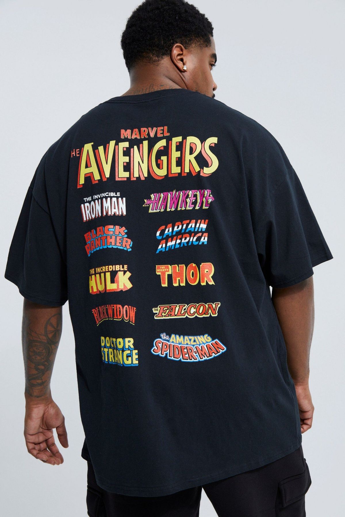 Vasthr x Marvel Avengers Assemble Oversized Back Print Tee