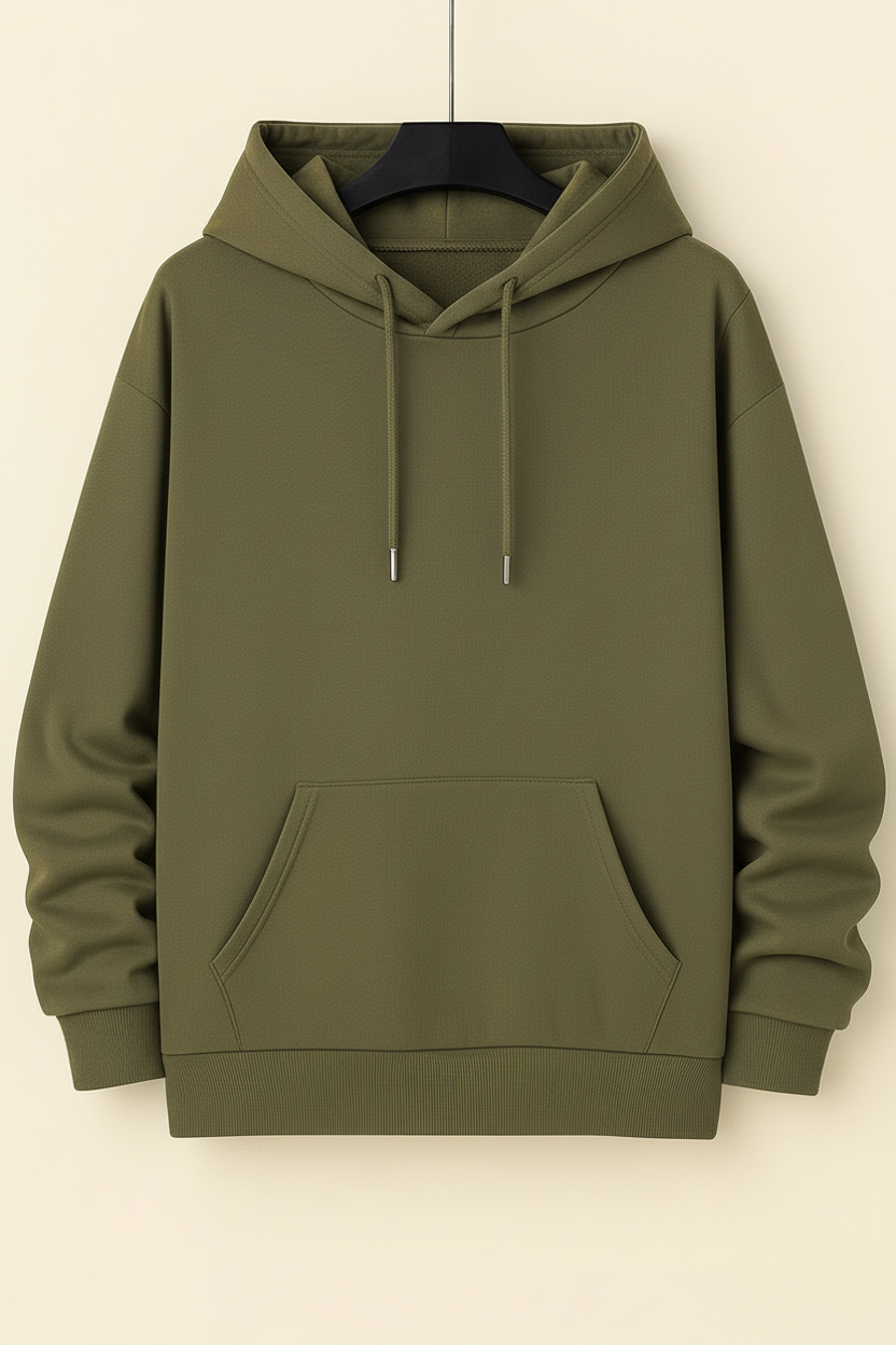 Classic Green Pullover Hoodie – Vasthr Essentials