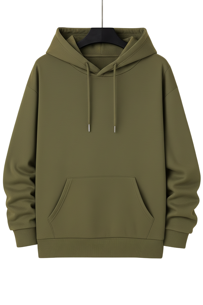 Classic Green Pullover Hoodie – Vasthr Essentials