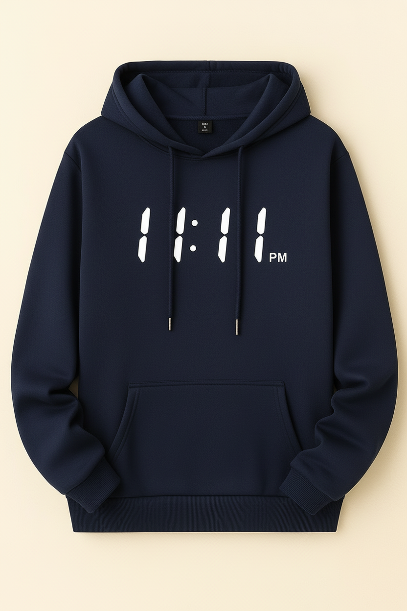 11:11 PM Manifestation Hoodie - Navy blue By Vasthr