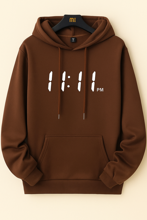 11:11 PM Manifestation Hoodie - Chocolate Brown By Vasthr