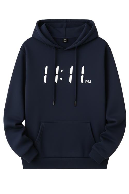 11:11 PM Manifestation Hoodie - Navy blue By Vasthr