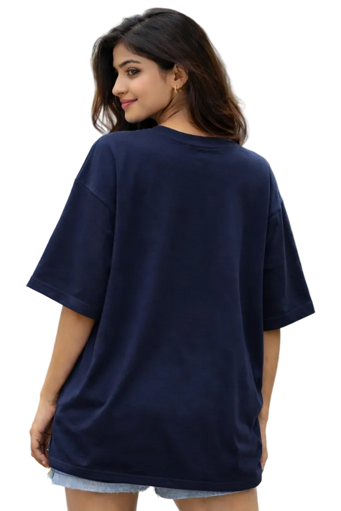 Vasthr Essential Navy Oversized T-Shirt – Core Streetwear Edition