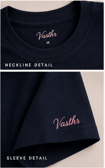 Trust the Process Butterfly Crop Top – Navy Blue by Vasthr