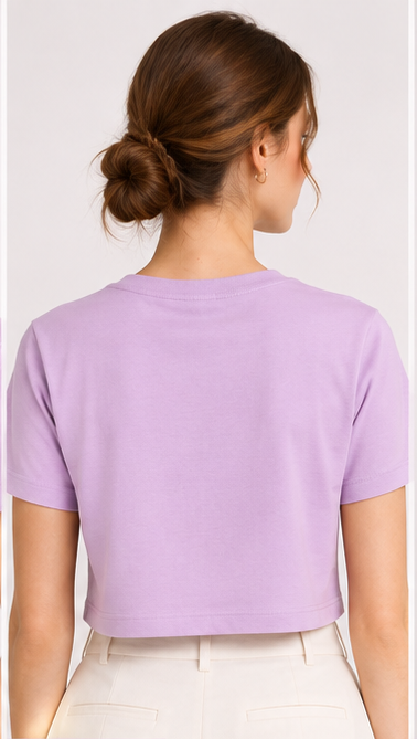 11:11 Make a Wish Cropped T-Shirt – Lilac Edition | Trendy Crop Top – Vasthr