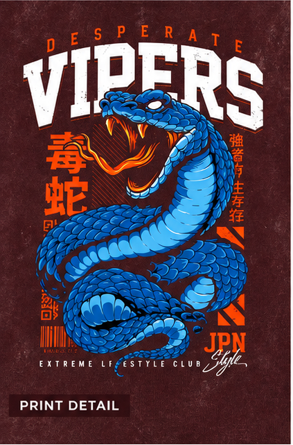 Acid Wash Desperate Vipers Snake Graphic Maroon T-Shirt – Bold Streetwear for Trendsetters by Vasthr