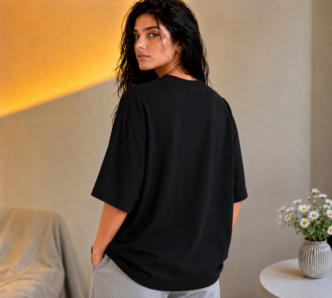Vasthr “THE LESS YOU KNOW” Oversized T-Shirt (Black)