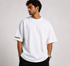Vasthr Hooded Warrior Oversized T-Shirt – White