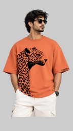 CHEETAH Oversized T-Shirt - Burnt Orange - Vasthr