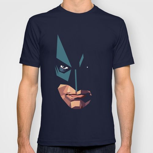 Vasthr x DC Batman Geometric Face Art Platinum T-Shirt