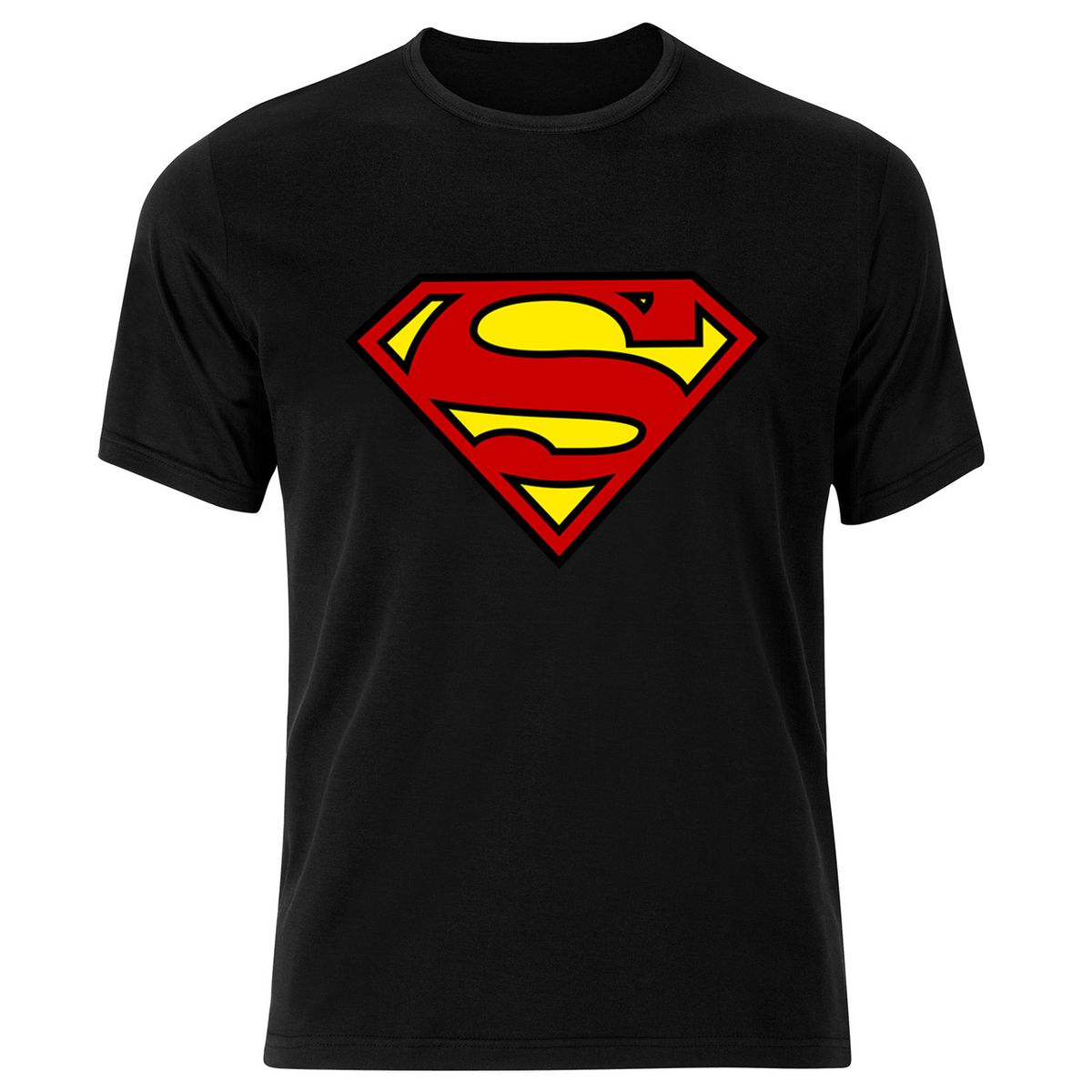 Vasthr x DC Superman Classic Logo Black Platinum T-Shirt