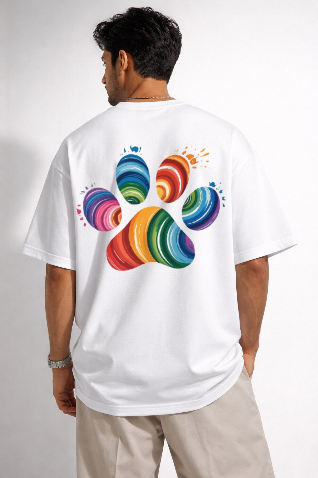 Vasthr “Paw Love” Oversized T-Shirt (White)
