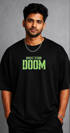 Dr. DOOM Oversized Graphic T-Shirt – Black by Vasthr