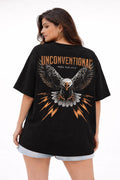 Unconventional Oversized T-Shirt – Rebel Eagle Edition – Black by Vasthr