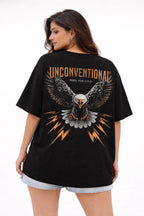 Unconventional Oversized T-Shirt – Rebel Eagle Edition – Black by Vasthr