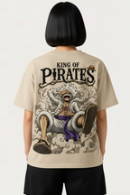 Vasthr “King of Pirates” Luffy Oversized T-Shirt (Vintage Beige)