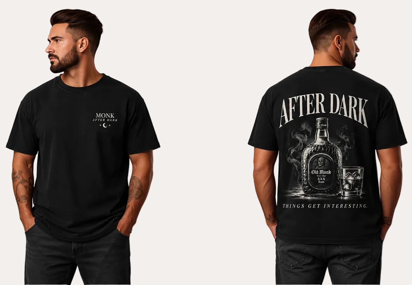 Vasthr “AFTER DARK – Things Get Interesting” Oversized T-Shirt (Black)