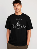 I’m Fine Funny Quote T-Shirt for Men – Dark Humor Streetwear Edition | Urban Street Style by Vasthr