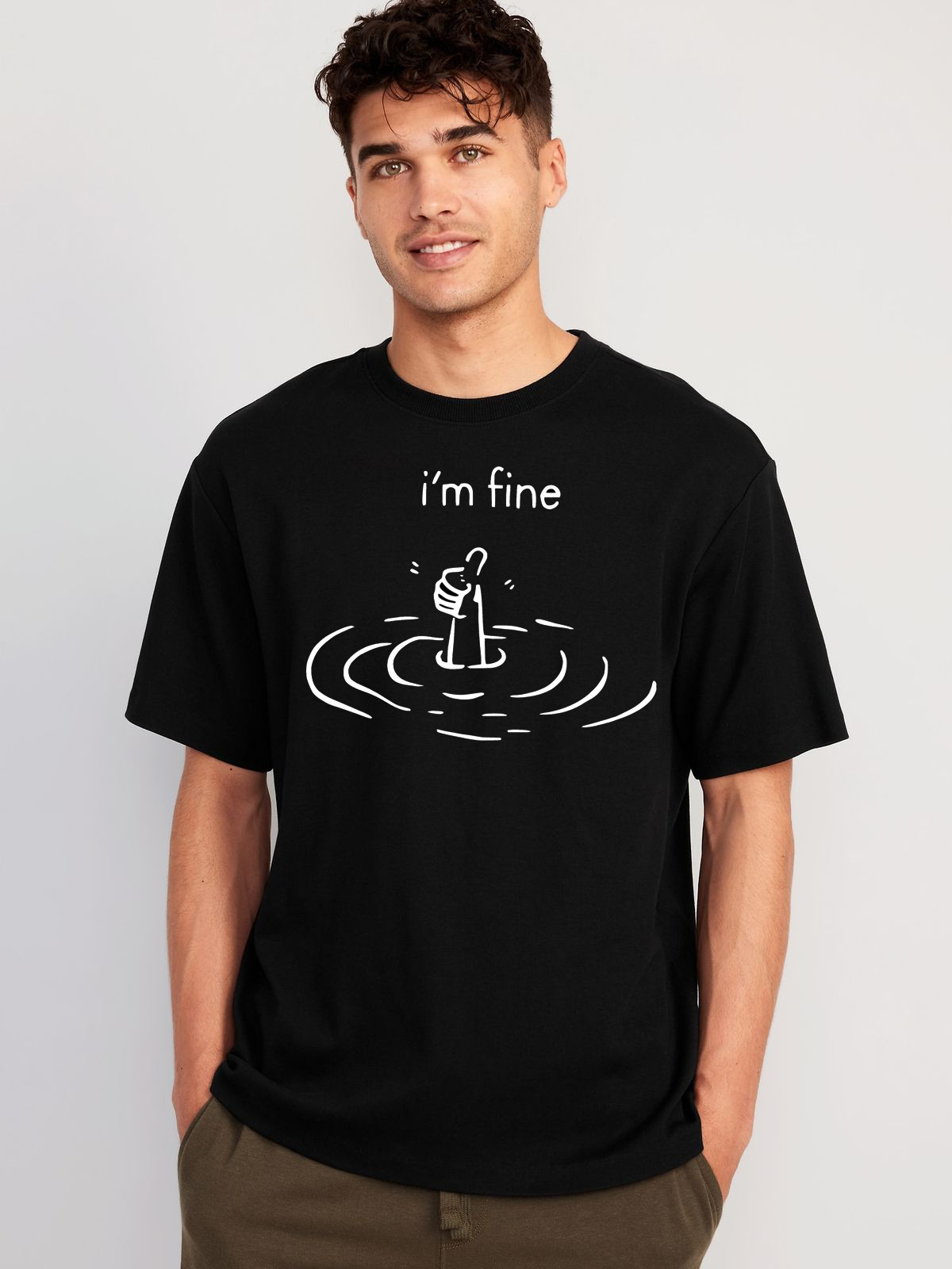 I’m Fine Funny Quote T-Shirt for Men – Dark Humor Streetwear Edition | Urban Street Style by Vasthr