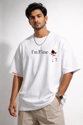 Vasthr “I’m Fine” Oversized T-Shirt – Silent Chaos Edition