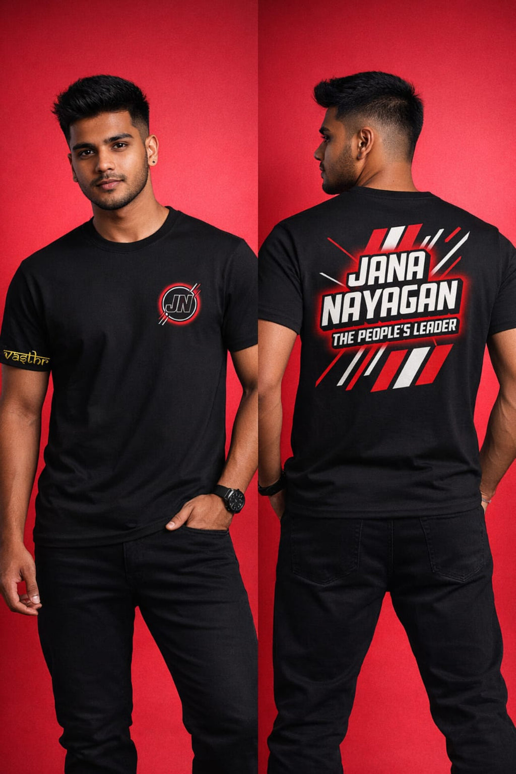 Vasthr Statement Tee – “Jana Nayagan” Edition just for our Thalapathy Vijay Fans