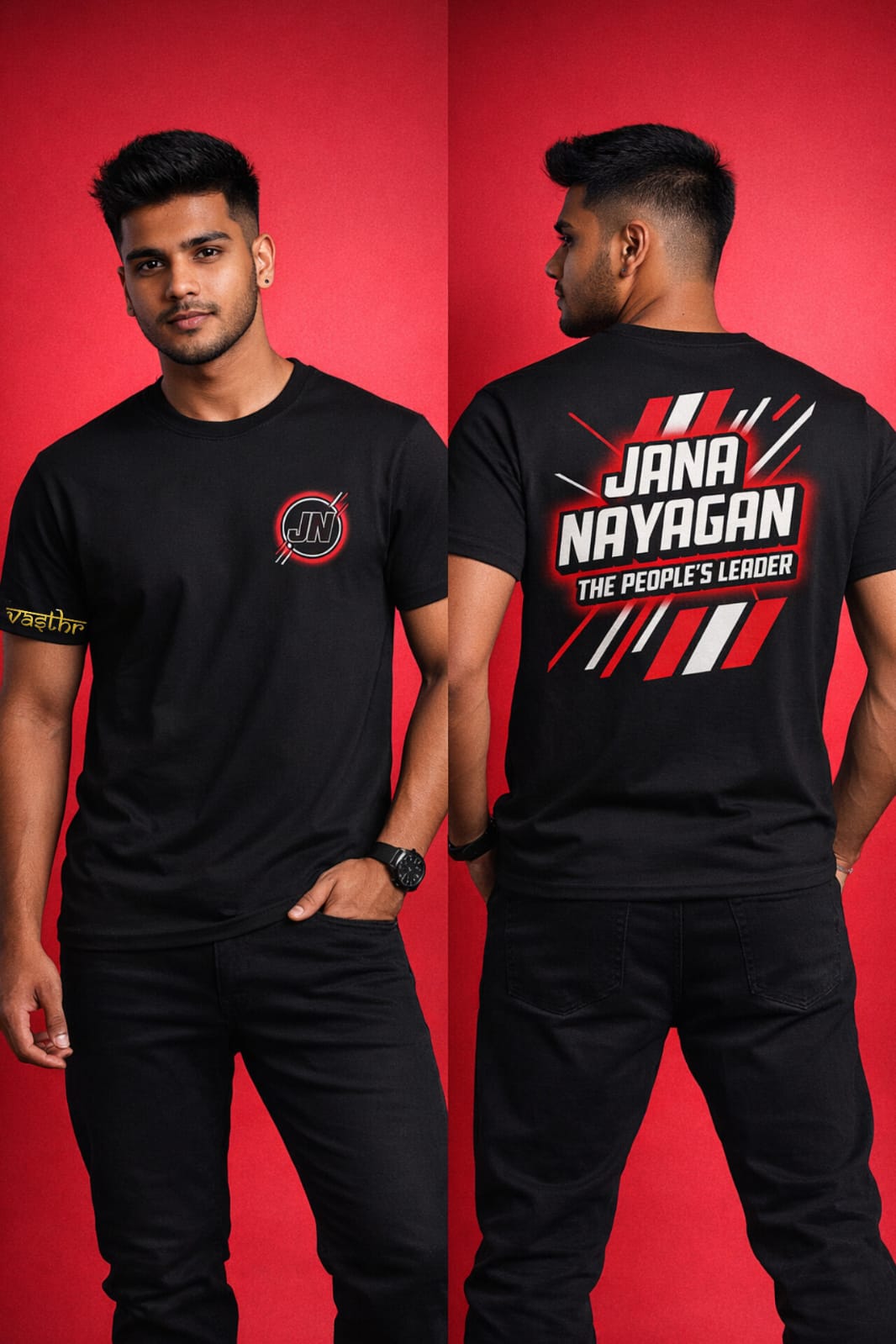 Vasthr Statement Tee – “Jana Nayagan” Edition just for our Thalapathy Vijay Fans