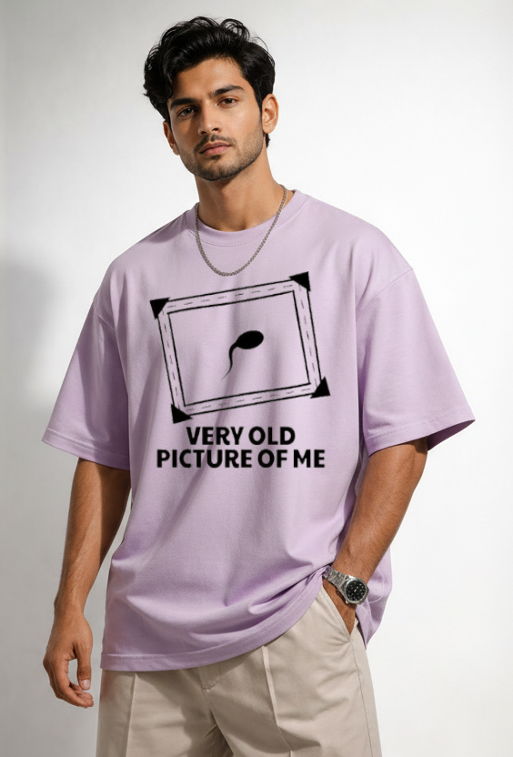 Vasthr “Very Old Picture of Me” Oversized T-Shirt – Lavender/Lilac Edition