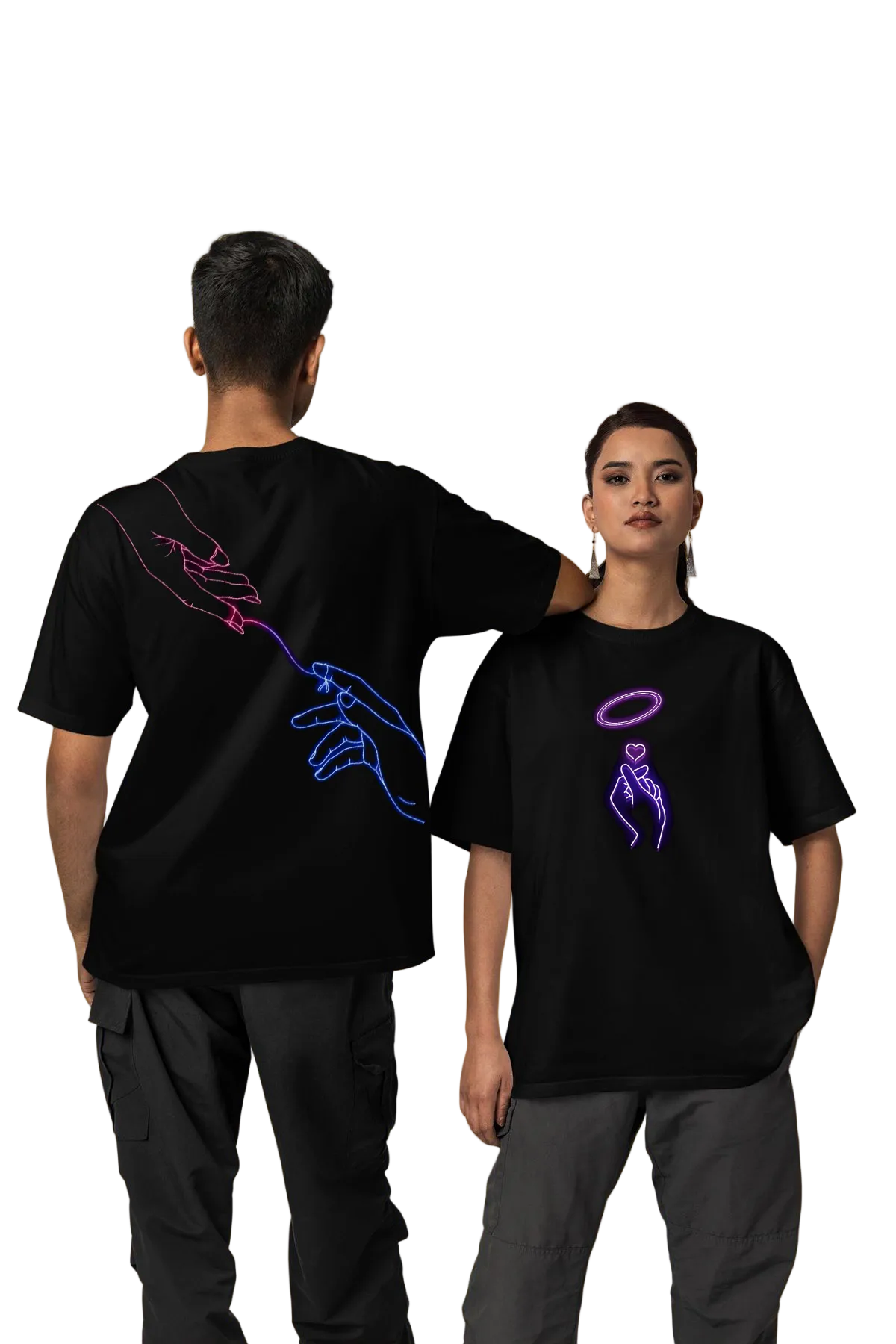 Vasthr Neon Bond Oversized T-Shirt – Dual Emotion Edition