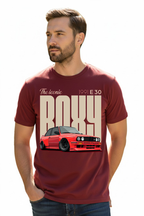 ICONIC E30 ROXY Unisex Regular Fit T-Shirt - Maroon