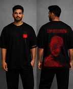 Stop Overthinking Oversized T-Shirt | Black Graphic Streetwear Tee | Vasthr
