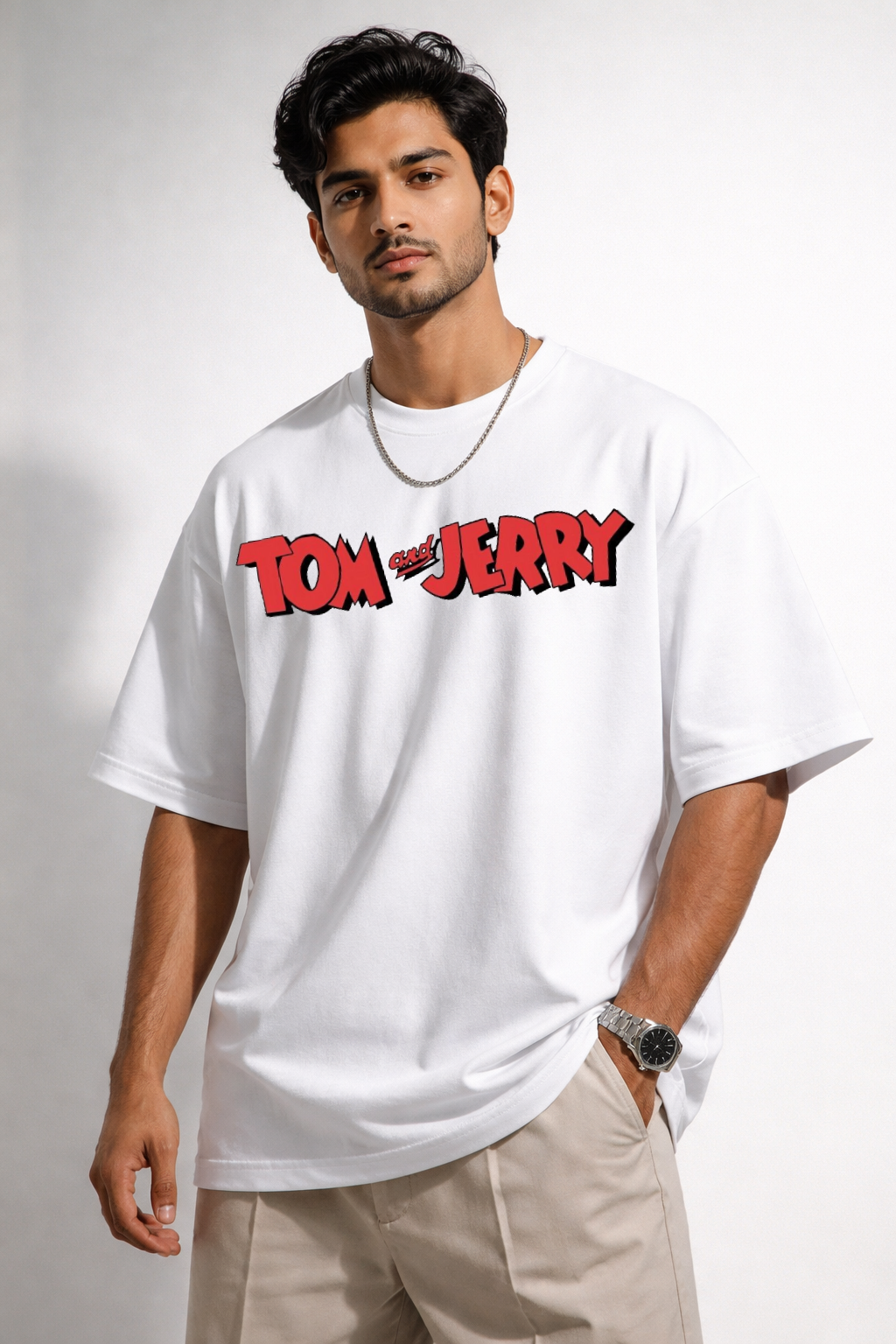 Tom & Jerry Oversized T-Shirt – Classic Cartoon Edition by Vasthr