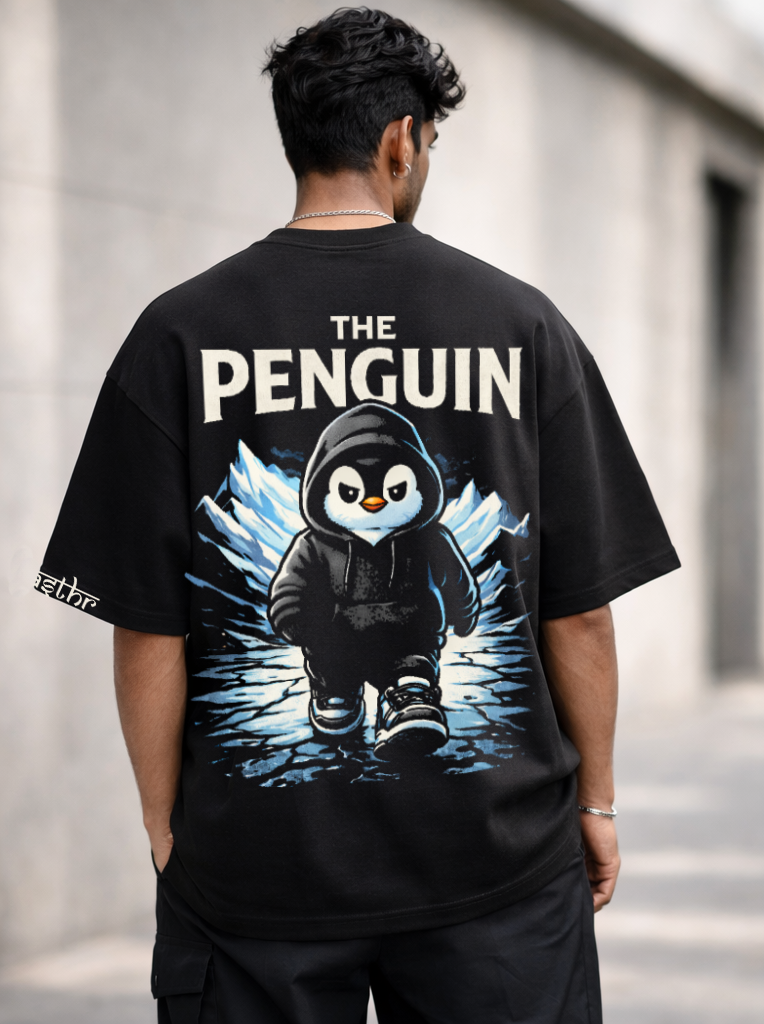 Vasthr “The Penguin” Oversized T-Shirt – Rebel Streetwear Edition