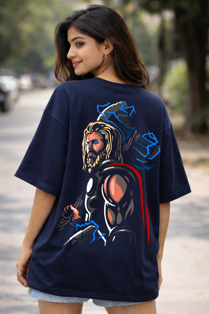 Thor the THUNDER GOD Oversized Graphic T-Shirt by Vasthr