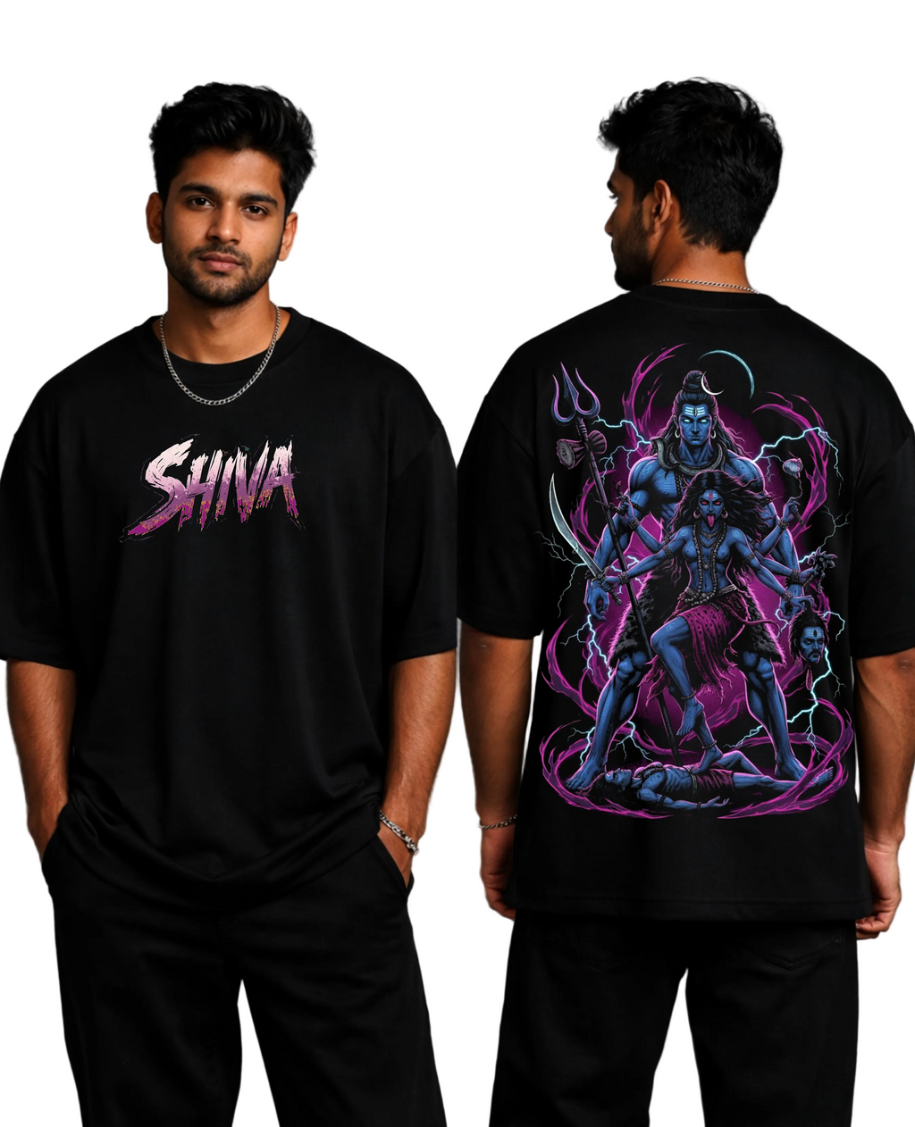 Vasthr Shiva Shakti Rage Oversized T-Shirt – Cosmic Duality Edition