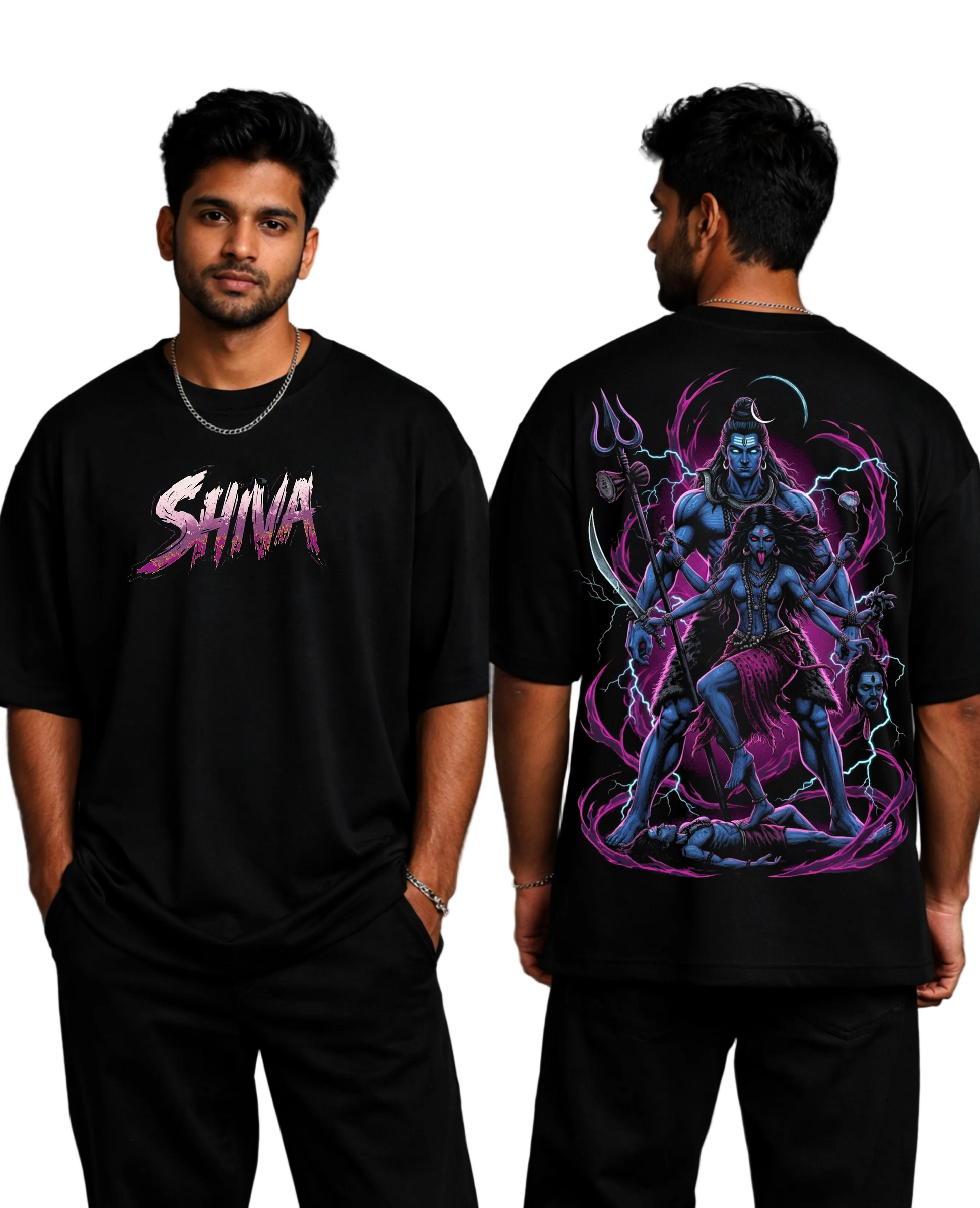 Vasthr Shiva Shakti Rage Oversized T-Shirt – Cosmic Duality Edition