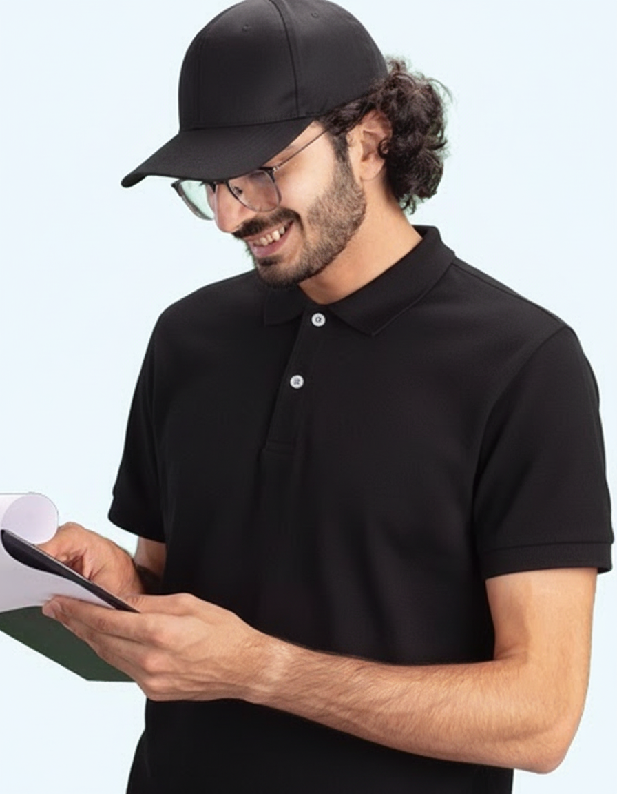 VASTHR Micro Polyester Collar T-Shirt