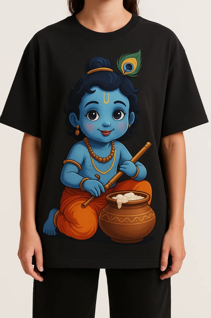 Vasthr x Baby Krishna Butter Pot Oversized T-Shirt