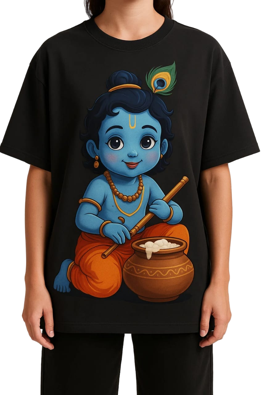 Vasthr x Baby Krishna Butter Pot Oversized T-Shirt