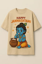 Vasthr x Happy Janmashtami Baby Krishna Oversized T-Shirt