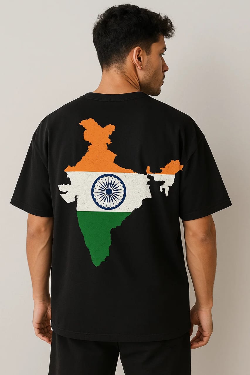 Vasthr x Patriotic India Map Oversized T-Shirt