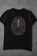 Vasthr x Caged Heart Ribcage Graphic Platinum T-Shirt