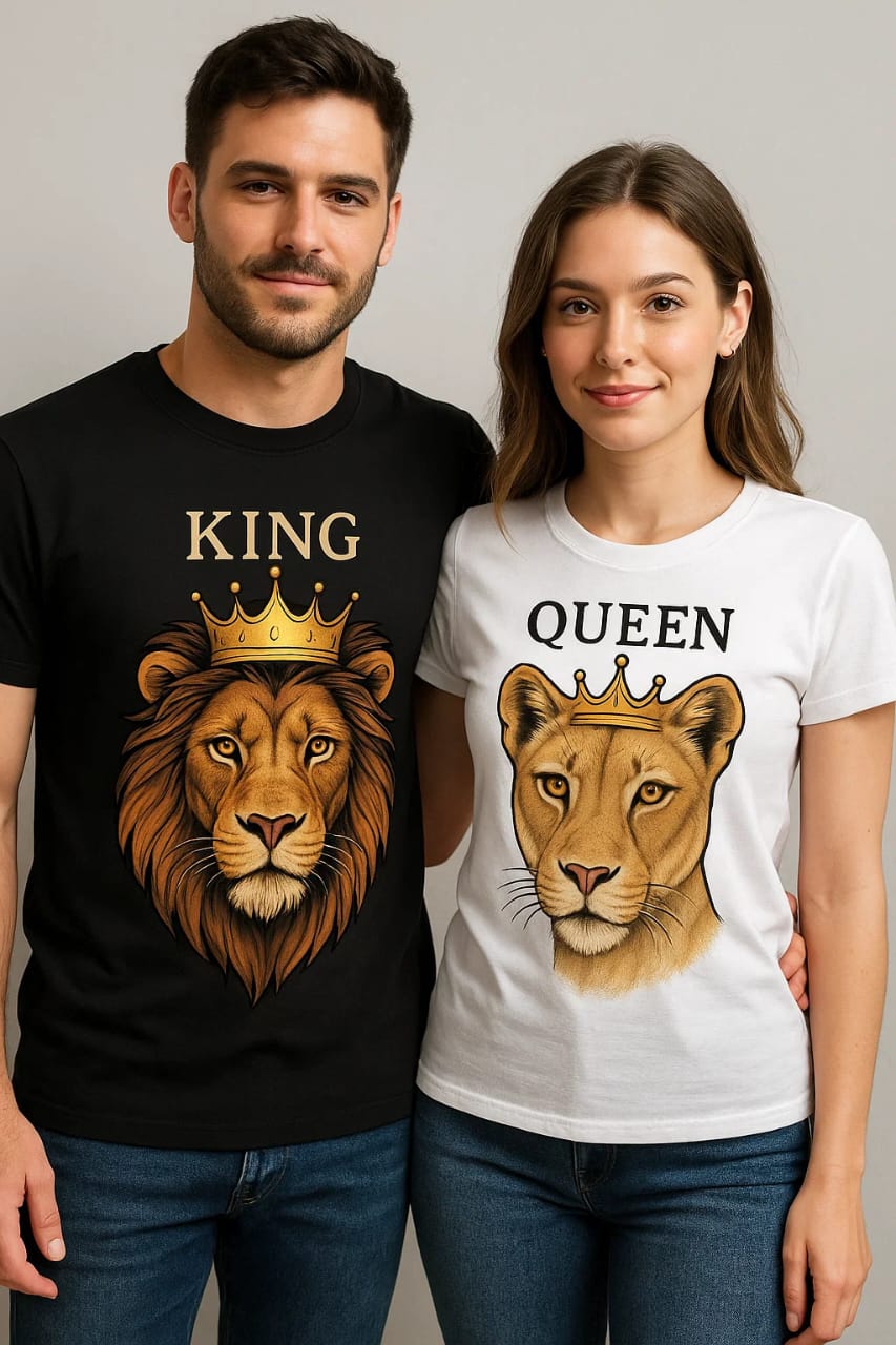 Vasthr x King & Queen Couple T-Shirt Set